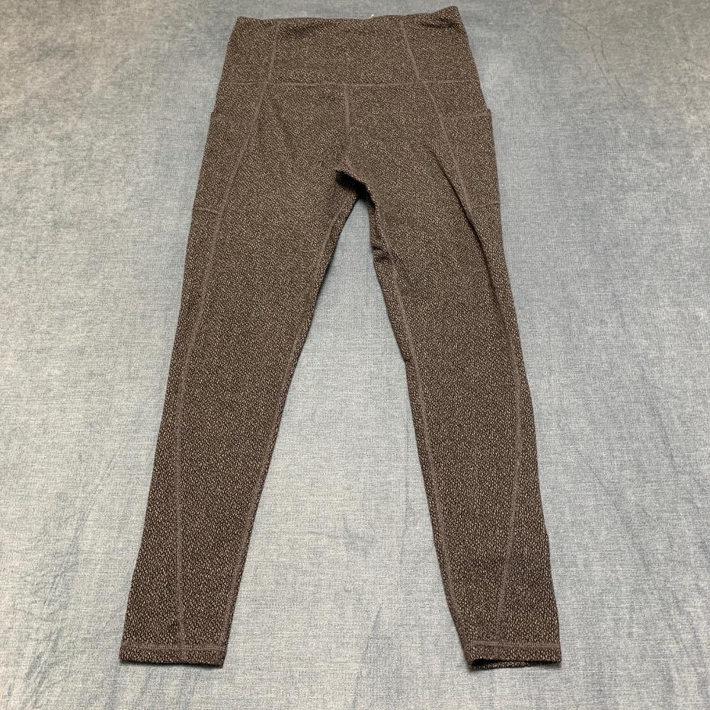 Champion Leggings Womens Large Heather Gray Stretch High Waist Mid Rise Gym Wear
